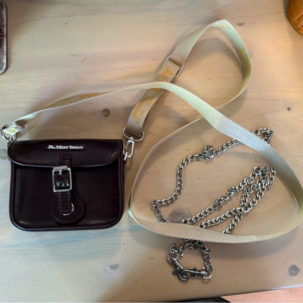 Dr. Martens Mini Bag - Dark Brown with Silver Accents